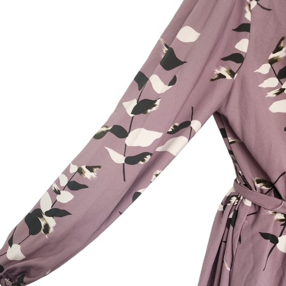 A New Day Womens Floral Long Sleeve Wrap Midi Dress in Size Small. - Picture 9 of 12